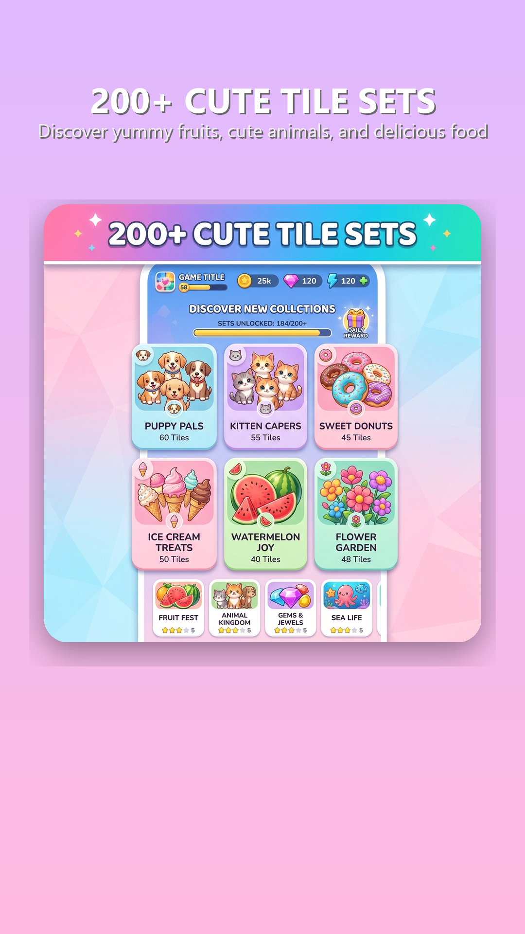 Tile Journey 200+ Cute Tile Sets